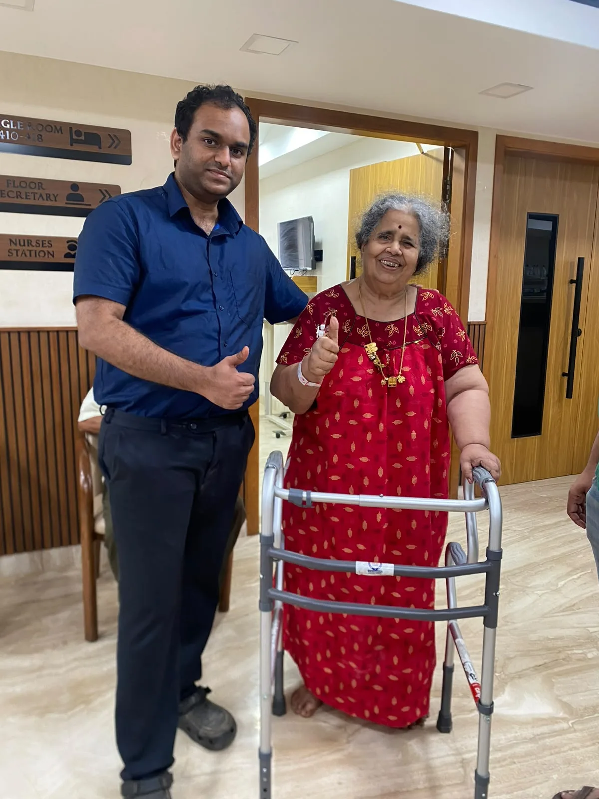 Dr. Ssamy Ajay with Happy Patient